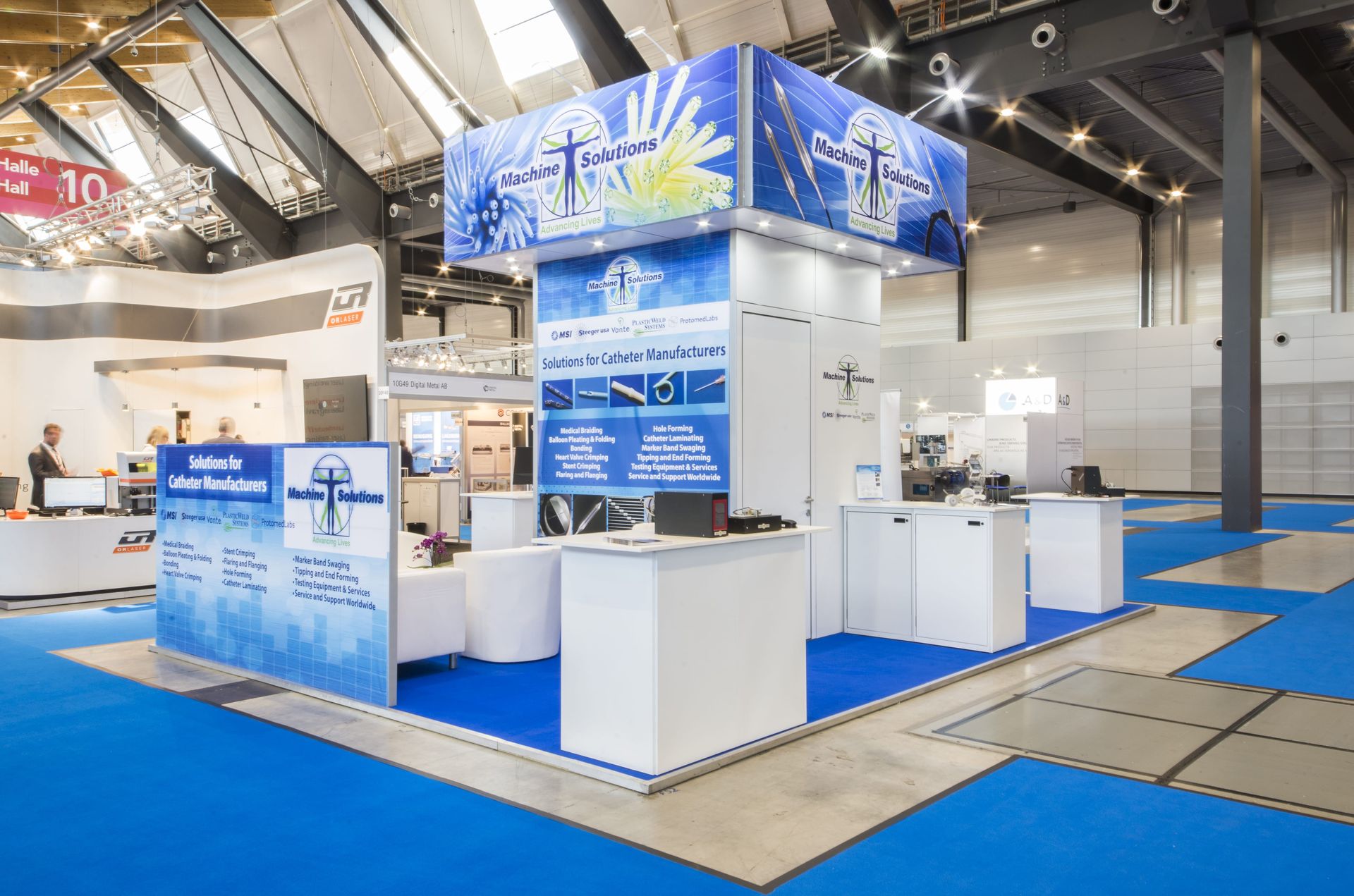 Machine Solutions Messestand auf der Medtec Europe 2018