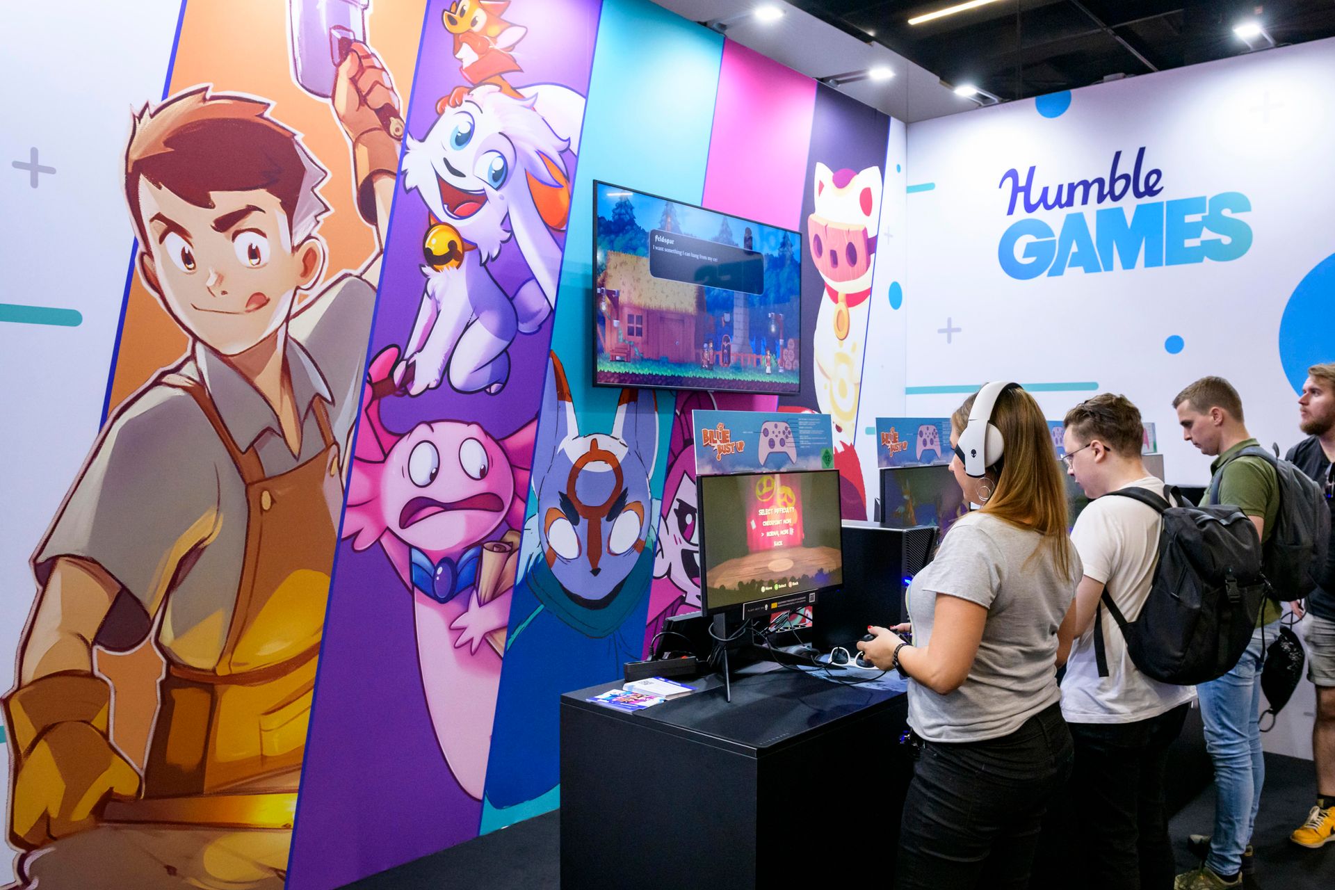 Humble Games trade show booth